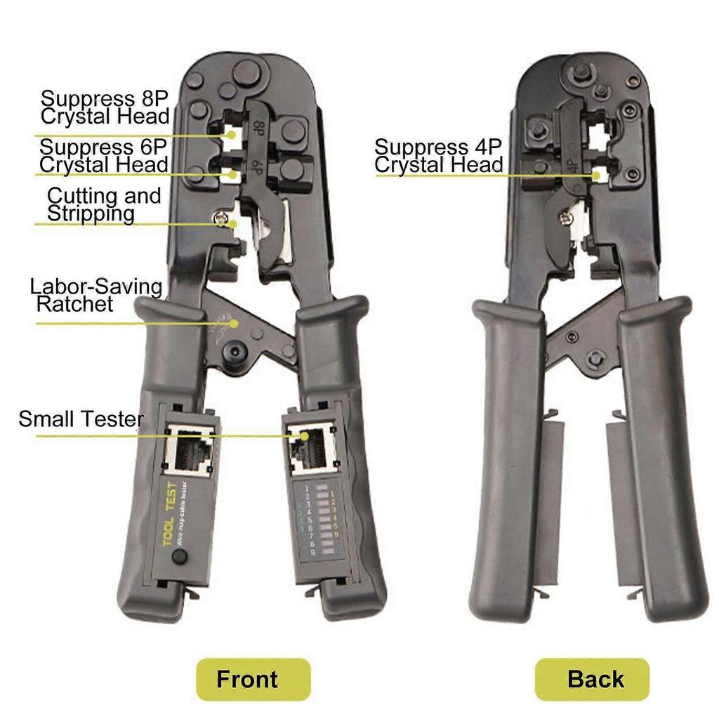 High Quality  W3375 Network Cable Pliers with Tester Multi-function Ratchet