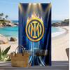 Inter Mailand Personalisiert Bedrucktes Strandtuch Fußballlogo Unterstützung Benutzerdefinierter Name Text Absorptionsfähiges Handtuch Für Sport Reisen Besonderes Geschenk