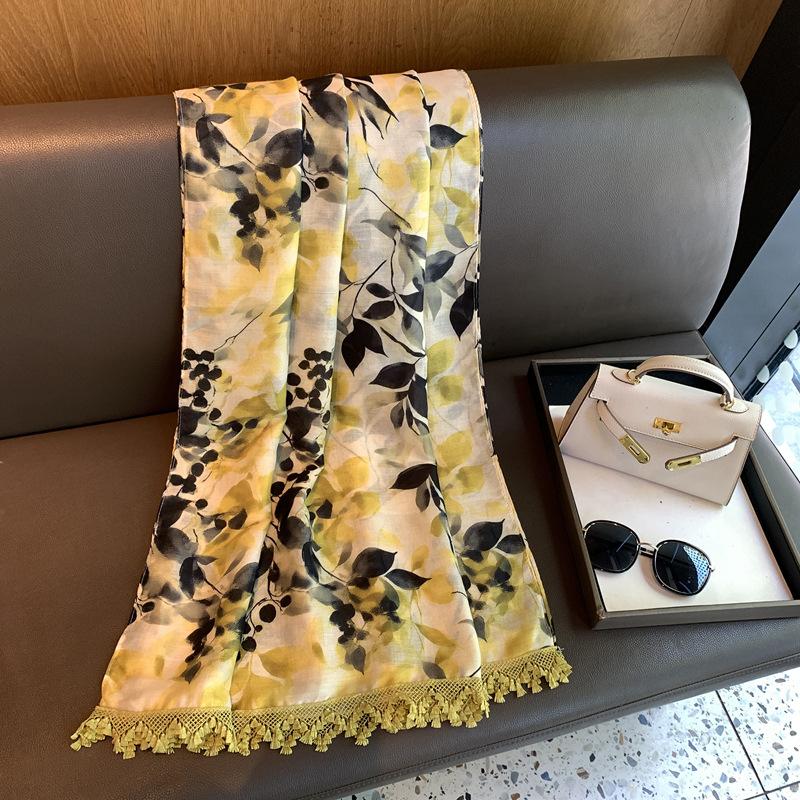 Summer ethnic cape Yunnan tie-dye Lijiang Sanya spring outing vacation photo encryption Bali yarn over shawl 90*180