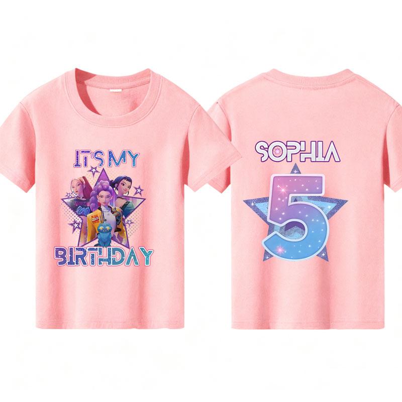 Kpop Demon Hunters Parent Child Short Sleeve T-shirt Cute Kpop Demon Hunters TShirt Harajuku Casual Fashion Kid's Tshirt