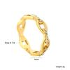 Emerald Diamond Ring French Vintage Design Sense Bamboo Ring Irregular Stainless Steel Ring Female