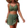 Women's Color High,Waisted Sexy Swimsuit Two,Piece Set