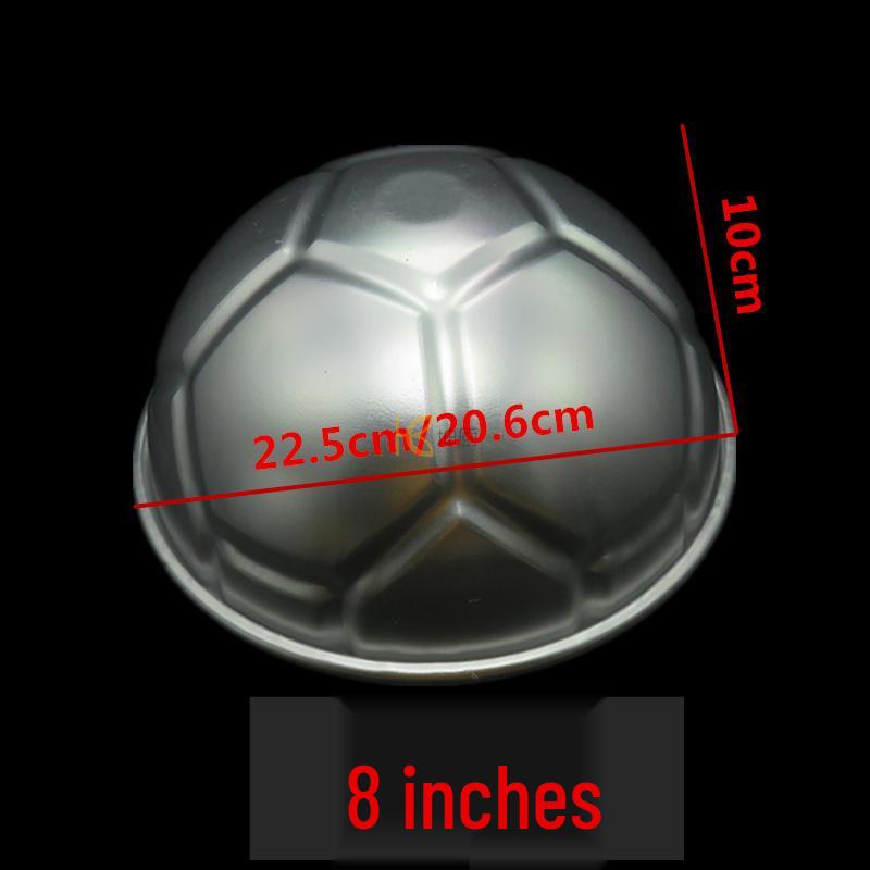 Creative Cartoon Football Cake Mold - 6-Inch & 8-Inch Semi-Circular with Pattern