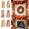 1.7m Red Autumn Maple Leaves Creative Fake Autumn Vines Artificial Maple Garland  Halloween Decor