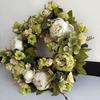 40cm Nordic Silk Rose Peony Wreath for Wedding & Home Wall Decoration