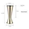 15-60ml Dual Shot Cocktail Bar Stainless Steel Mixing Set Family Bar Party Accessories Club Double-head Alcohol Measuring Cup
