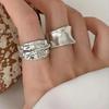 Fashion Gold Color Smooth Geometric Open Rings Set for Women Exaggerated Metal Irregular Thick Chunky Ring Trendy Jewelry Gifts