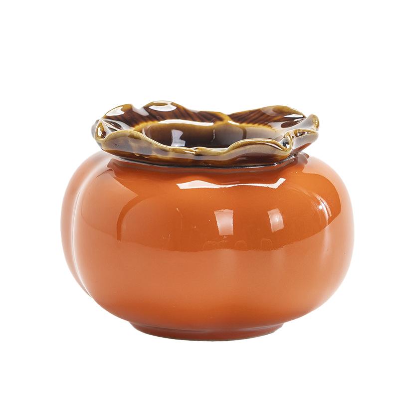 

Creative ceramic hydroponic flower pot, flower arrangement for wedding banquet decoration, persimmon vase decoration, persimmon