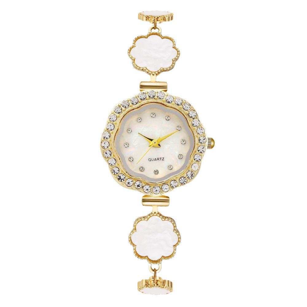 Sonnenblumen-Diamant-Inlay-Uhr mit Auszieharmband - Grenzüberschreitender Studentenstil