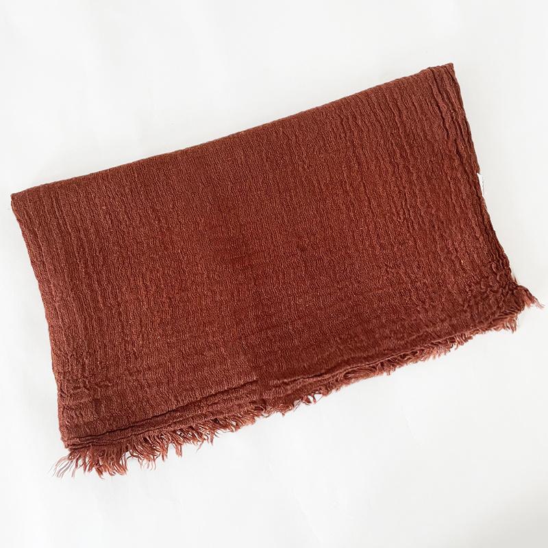 New Design Autumn Winter Women Warm Scarf Simple Solid Plain Linen Cotton Muslim Shawls Kerchief Wrap Head Hair Pashmina Stoles