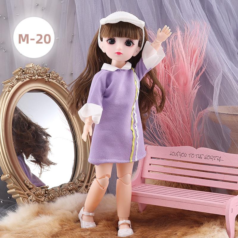 12 Inch 30 CM Bjd Anime Doll With Clothes Kids Girls 4 To 16 Years Dollhouse Accessories Skirt Hat Headdress Dress Up DIY Toys