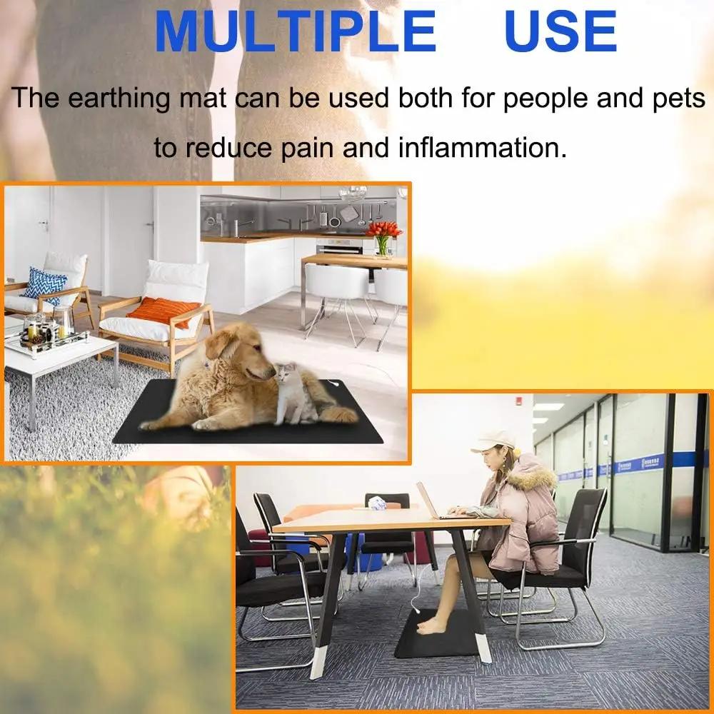Universal Grounding Mat for Computer, Foot and Bed Relieves Pain and Inflammation with Negative Ions (39'' X 11.8''/99CM x30CM)