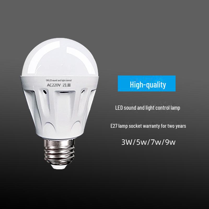 "Voice-Activated LED Motion Sensor Light Bulb, E27 Radar & Infrared for Stairs and Corridors"
