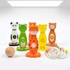 Montessori Bowling Animal Ring Toss Game for Kids 36 Years Old Educational HandEye Coordination Toy