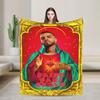 Stylish Rauw Alejandro Singer Rapper Flannel Blanket Soft Durable Throw Blanket for Living Room Decorative Bedspread Bed Cover