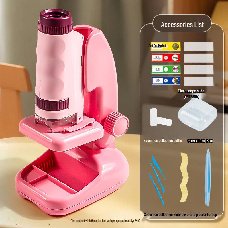 HD Portable Handheld Microscope Science Kit for Primary & Middle School Students