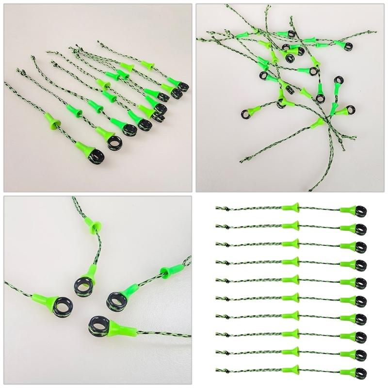 Pack of 10 Efficient Ceramic Guide Rings with Quality Rubber Construction for Prolonged Fishing Lifes and Reliability