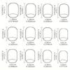 24 PIEZAS Uñas Postizas Cuadradas Medias, Uñas Postizas Negras Sólidas, Uñas Acrílicas con Acabado Mate para Mujeres, Manicura Casera Reutilizable Regalo