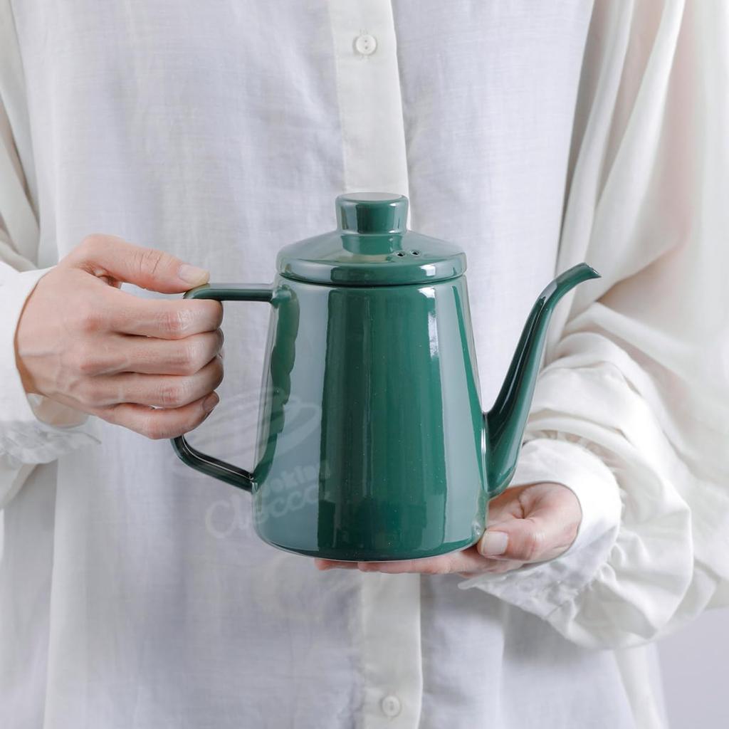Fuji Enamel Drip Pot, 1.0L, SD10DP2.CSB, Solid, Direct-Flame, Induction Compatible, Smoke Blue