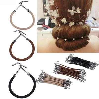 5/10Pcs Rubber Elastic Ponytail Hair Bands Elastic Hook Hair Bands  Women Hair Accessories