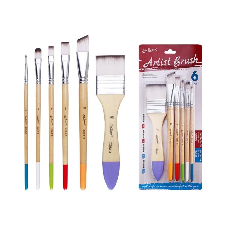 3 Set Nylon Hair Painting Brush Artist Paint Brush Watercolor Acrylic Paint Brush Drawing Supplies for Oil Painting