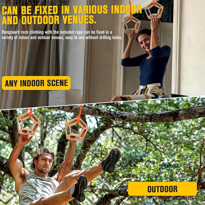 Climbing Board Finger Strengthening Trainer Pull-Up Board Suspension Board Outdoor Climbing Arm Strengthening Training Tool