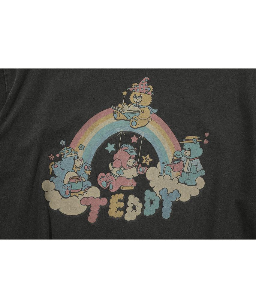 CPGN STUDIO Rain Teddy Pigment Short Sleeve T-Shirt Smoke Black