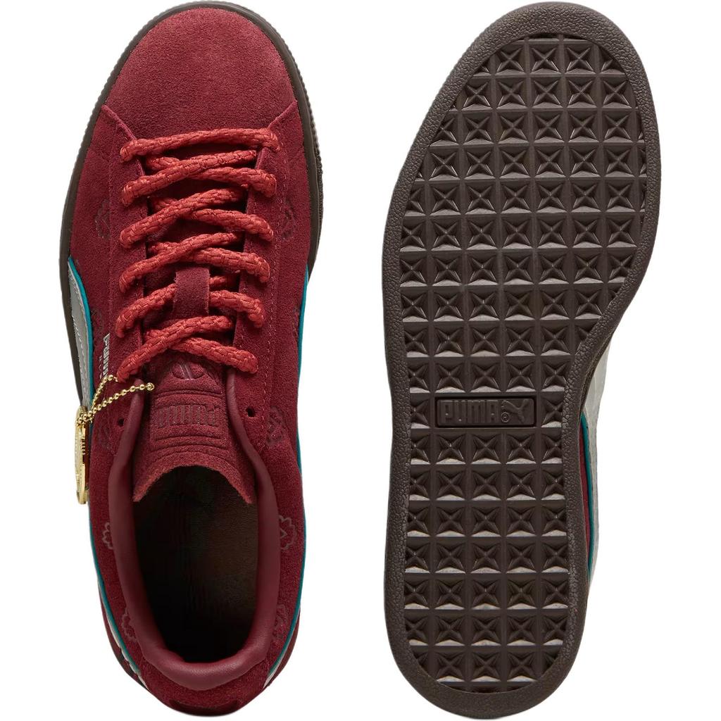 Puma Wildleder 2 X Einteilige Unisex-Sneaker Team Regal Red Puma Silber 396716-01