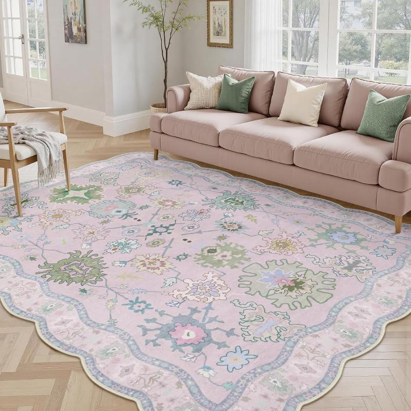 Carpet for Living Room Carpet Non-slip Machine Washable Floor Mat Retro Bohemian Floral Geometric Rug Large Size Home Decor Rugs