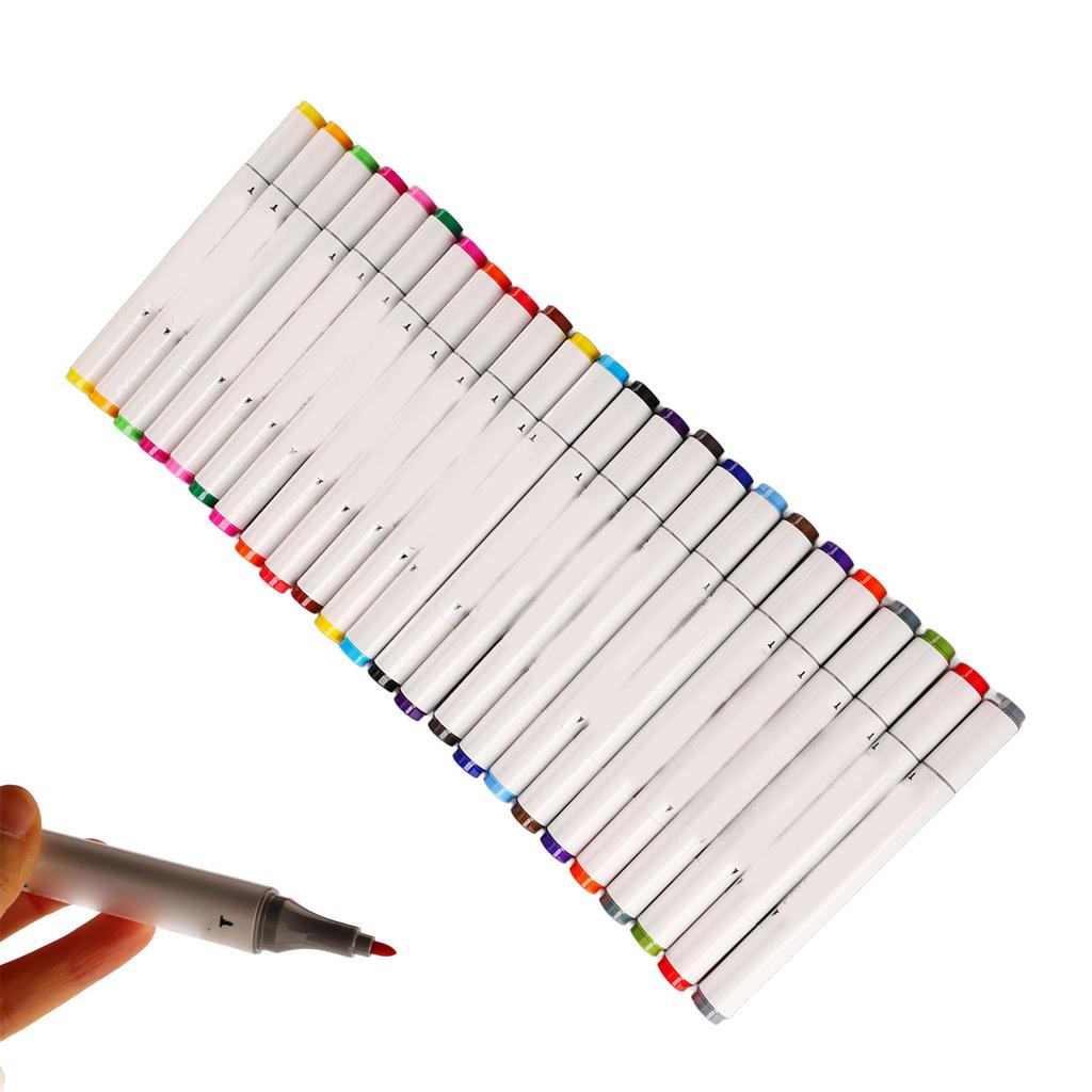 24 Colors Paint Markers Dual Tip Quick Drying Paint Markers Pens for Wood Rock Painting Canvas Stone Glass Ceramic DIY