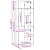 High Cabinet Sonoma Oak 70 X 42.5 X 225 Cm Particleboard