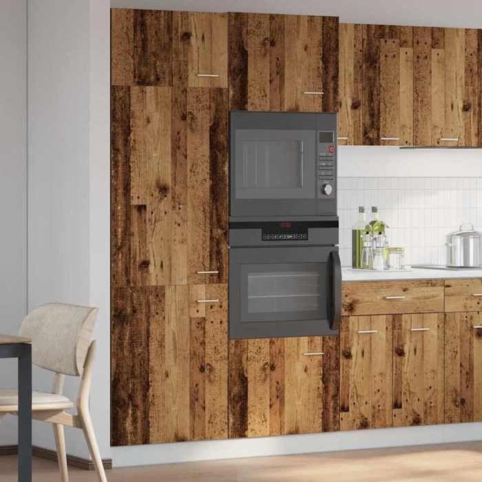 VidaXL Refrigerated Cabinet "Lyon" Antique Wood 60 X 57 X 207 Cm Engineered Wood 856125