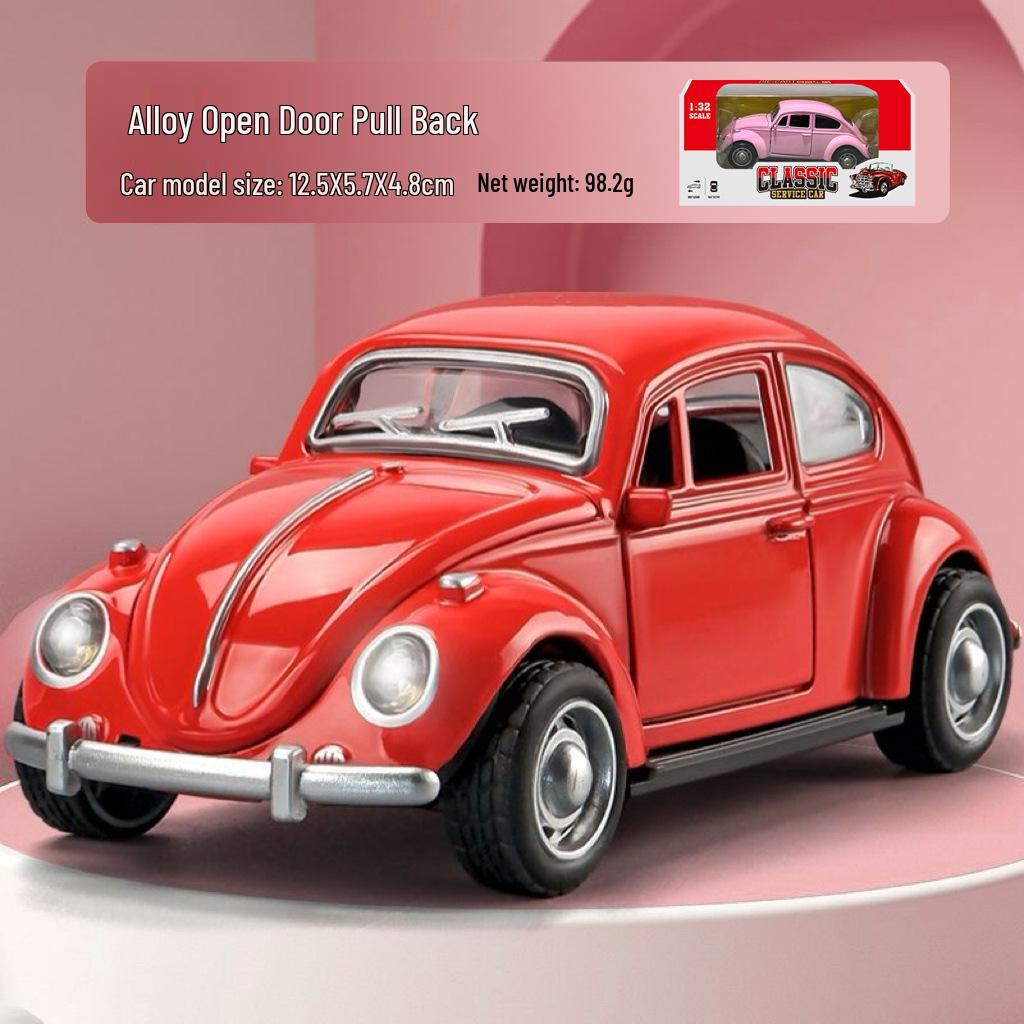 Retro Beetle Classic Alloy Toy Car with Opening Doors