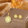 Sweet Gold Color Daisy Flowers Charms Chain Choker Necklaces For Women Stainless Steel New Fashion Upscale Jewelry