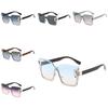 Gradient Elegant Casual Lens Resin Metal Sunglasses Summer Protection Uv