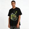 Weird Green Biker Monster City Ride Print Cool Casual T-Shirt Pure cotton T-shirt