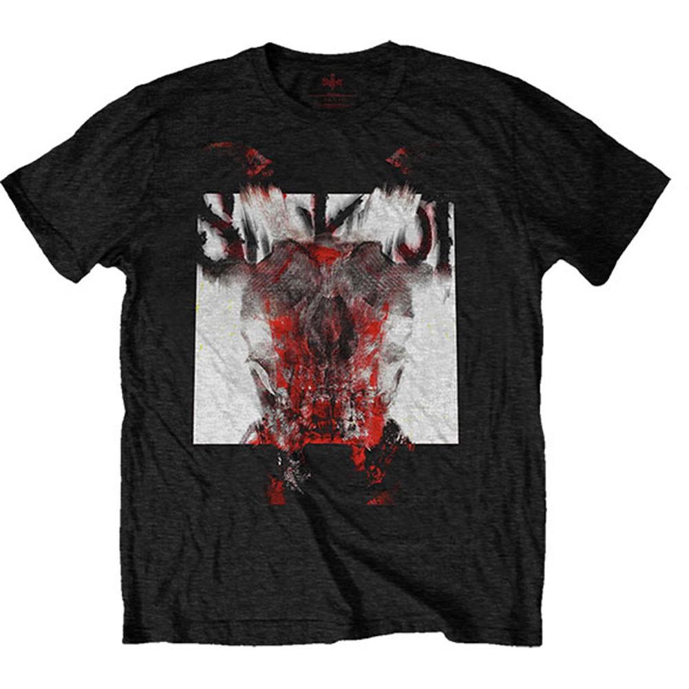 Men s Slipknot Devil Single - Logo Blur (Back Print) Slim Fit T-shirt Medium XL