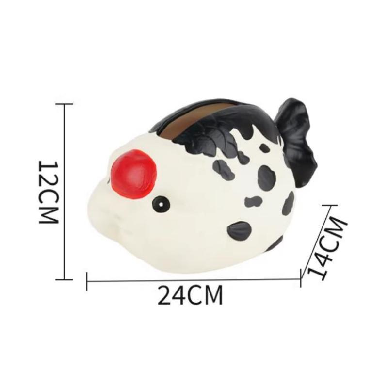 Cartoon Goldfish Tissue Box Home Living Room Desktop Storage Fish Ceramic Napkin Holder Toilet Paper Holder Home Decoration