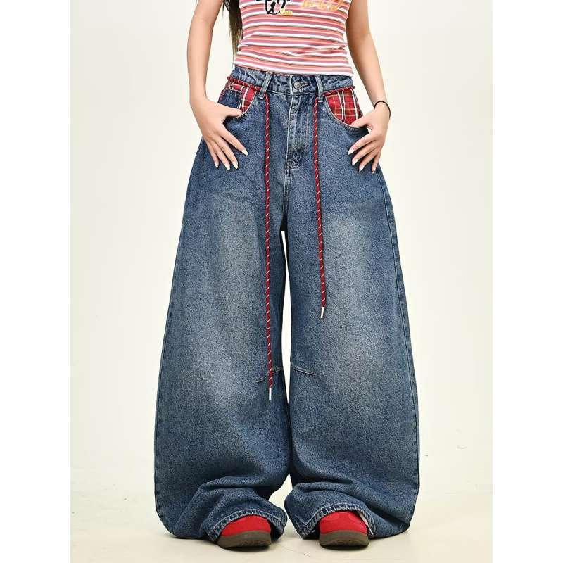 JYL Men s Straight Jeans American Black Vintage Ripped Slim Denim Pants S бездна