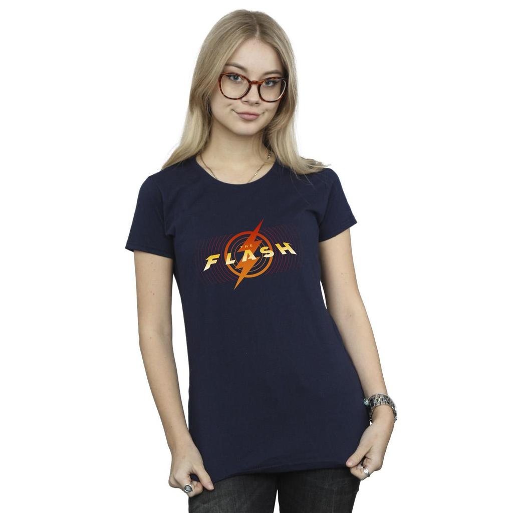 DC Comics Womens/Ladies The Flash Red Lightning Cotton T-Shirt