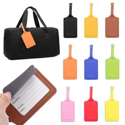 Leather Suitcase Luggage Tag Label Handbag Pendant Baggage Claim Travel Accessories ID Address Tags Bag Accessories