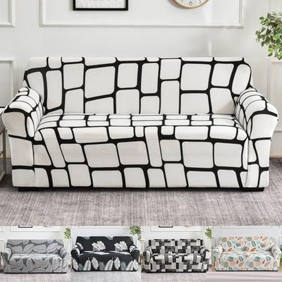1 Stück Elastischer Druck Sofabezug für Wohnzimmer Couchbezug L-Form Sessel Stuhl Überwürfe 1/2/3/4 Sitzer
