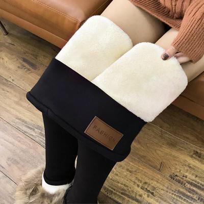 Women's Winter High Waisted Leggings with Added Fleece and Thickened Lamb Wool Leggings for Warmth