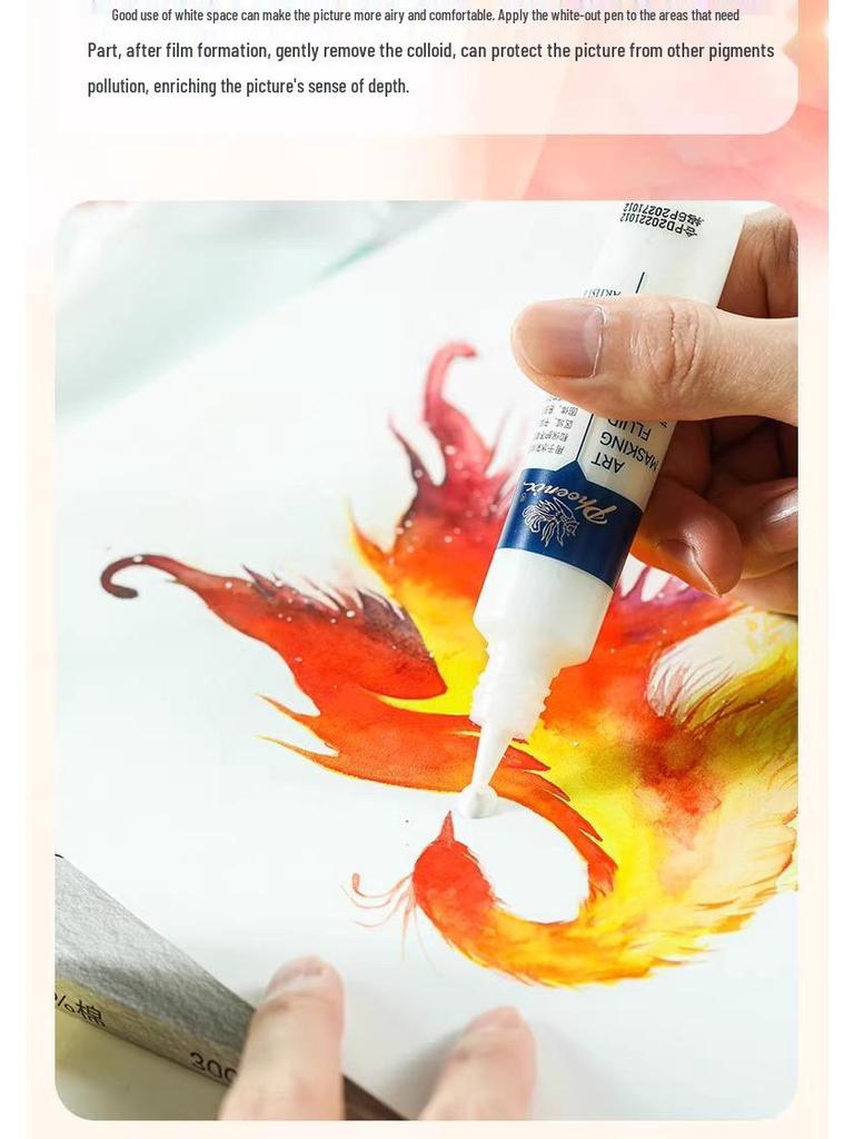 Phoenix White Abdeckflüssigkeit: Ochsen Galle & Gummi Arabic Aquarellmedium