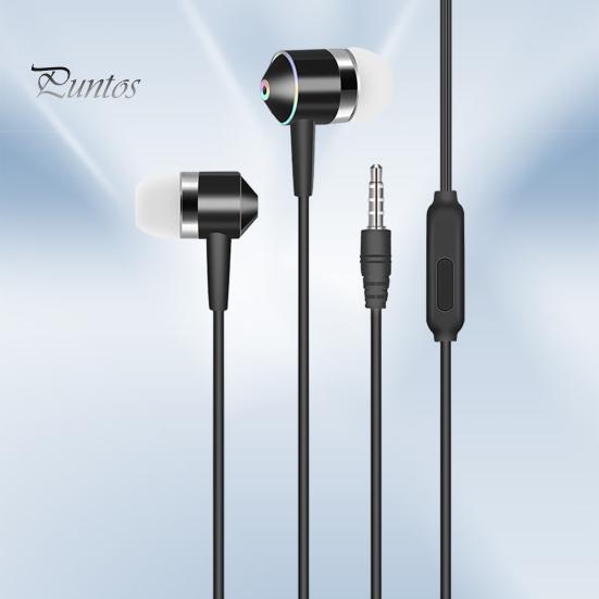 Wired Earphone with Microphone Comfortable Wired Headset Surround Bass Sound In-ear Headphone for Music Call