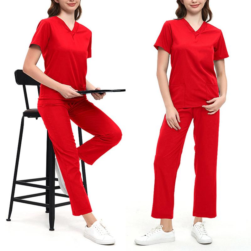 1Set Nurse's Suit Hospital Dental Surgery Suits Operation Room Medical Uniforms Salon Spa Surgical Pajamas Joggers