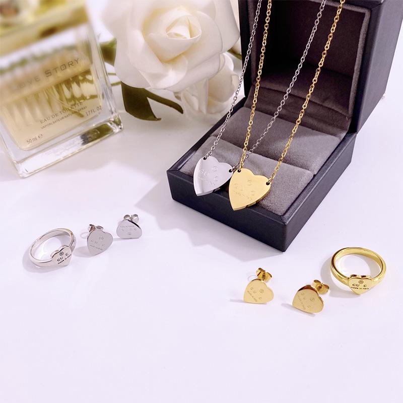 High Quality Light Luxury Love Heart Ring, Cold Wind Niche Design Sense Simple Fashion Ins Tide Couple Index Finger Ring