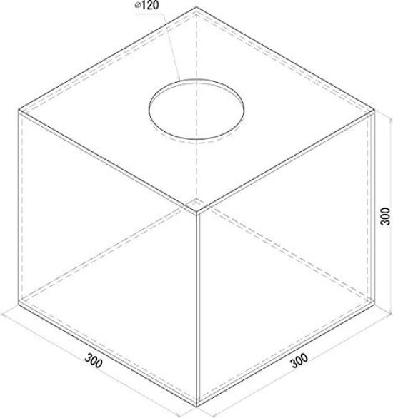 Acrylic lottery white x D300 x box, (W300 H300)