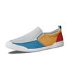 FashionUltra-light Soft Canvas Shoes for Men Color Matching Casual Sneakers Summer Leisure Walk Flat Hand-stitching Man Slip On Loafers
