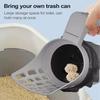 Grey Cat Litter Shovel Detachable Cat Litter Box Scooper Multifunctional Cat Poop Remover  for Home